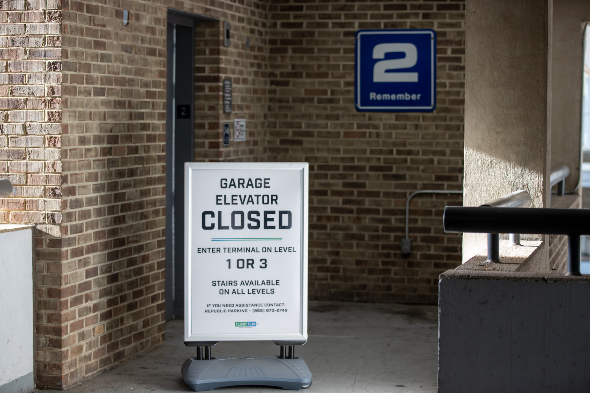 Parking Garage Elevator Temporarily Closed for Replacement